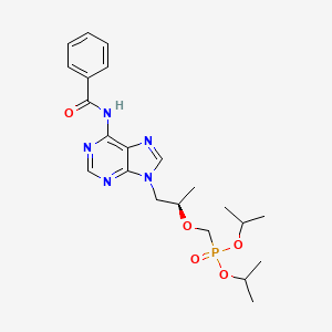 molecular formula C22H30N5O5P B13413877 N-[9-[(2R)-2-[di(propan-2-yloxy)phosphorylmethoxy]propyl]purin-6-yl]benzamide 