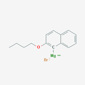 molecular formula C14H15BrMgO B13413901 magnesium;2-butoxy-1H-naphthalen-1-ide;bromide 