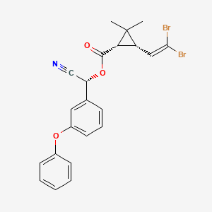 molecular formula C22H19Br2NO3 B13413912 Cyclopropanecarboxylic acid, 3-(2,2-dibromoethenyl)-2,2-dimethyl-, (R)-cyano(3-phenoxyphenyl)methyl ester, (1S,3S)-rel- CAS No. 80845-12-1