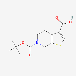 molecular formula C13H17NO4S B1341392 6-(Tert-butoxycarbonyl)-4,5,6,7-tetrahydrothieno[2,3-c]pyridine-3-carboxylic acid CAS No. 889939-56-4