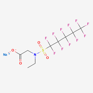 molecular formula C9H7F11NNaO4S B13413938 Glycine, N-ethyl-N-[(undecafluoropentyl)sulfonyl]-, sodium salt CAS No. 68555-69-1
