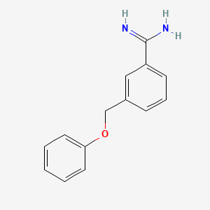 molecular formula C14H14N2O B13414003 3-Amidinobenzyl phenyl ether CAS No. 57323-73-6