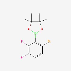molecular formula C12H14BBrF2O2 B13414011 2-Bromo-5,6-difluorophenylboronic acid pinacol ester 