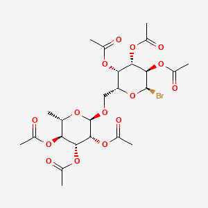 molecular formula C24H33BrO15 B13414029 Rha2Ac3Ac4Ac(a1-6)a-Gal1Br2Ac3Ac4Ac 