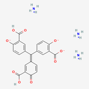molecular formula C22H23N3O9 B13414085 triazanium;5-[(Z)-(3-carboxy-4-oxidophenyl)-(3-carboxy-4-oxocyclohexa-2,5-dien-1-ylidene)methyl]-2-oxidobenzoate 