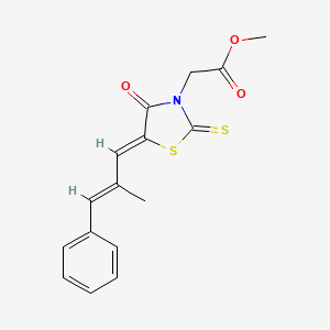 molecular formula C16H15NO3S2 B13414132 Methyl 2-(5-(2-methyl-3-phenylallylidene)-4-oxo-2-thioxothiazolidin-3-yl)acetate 