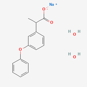 molecular formula C15H17NaO5 B13414178 Fenoprofen Sodium Salt Dihydrate 