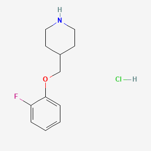 molecular formula C12H17ClFNO B1341420 4-[(2-Fluorophenoxy)methyl]piperidine hydrochloride CAS No. 614731-22-5