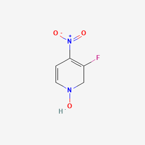 molecular formula C5H5FN2O3 B13414292 Pyridine, 3-fluoro-1,2-dihydro-1-hydroxy-4-nitro- 