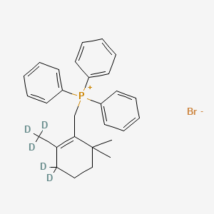 molecular formula C28H32BrP B13414308 b-Cyclogeranyltriphenylphosphonium Bromide-d5 