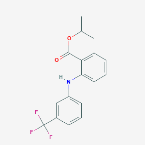 molecular formula C17H16F3NO2 B13414333 Propan-2-yl 2-[3-(trifluoromethyl)anilino]benzoate CAS No. 68749-59-7