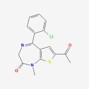 molecular formula C16H13ClN2O2S B13414486 Acetyl Clotiazepam 