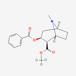 molecular formula C17H21NO4 B13414563 trideuteriomethyl (1R,2R,3S,5S)-3-benzoyloxy-8-methyl-8-azabicyclo[3.2.1]octane-2-carboxylate CAS No. 65266-73-1
