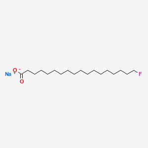 molecular formula C18H34FNaO2 B13414603 Octadecanoic acid, 18-fluoro-, sodium salt CAS No. 63907-11-9