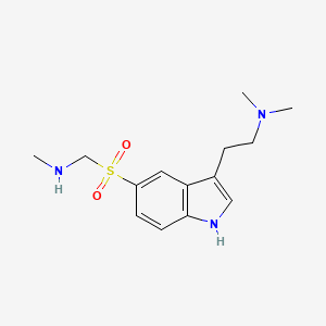 molecular formula C14H21N3O2S B13414627 N,N-dimethyl-2-[5-(methylaminomethylsulfonyl)-1H-indol-3-yl]ethanamine 