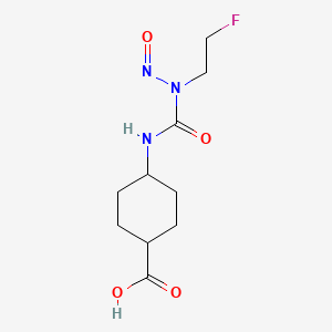 molecular formula C10H16FN3O4 B13414654 cis-4-(3-(2-Fluoroethyl)-3-nitrosoureido)cyclohexanecarboxylic acid CAS No. 61137-52-8