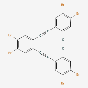 molecular formula C24H6Br6 B13414751 2,3,8,9,14,15-Hexabromo-5,6,11,12,17,18-hexadehydro-tribenzo[a,e,i]cyclododecene 