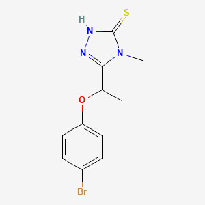 5-[1-(4-bromophenoxy)ethyl]-4-methyl-4H-1,2,4-triazole-3-thiol