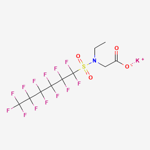 molecular formula C10H7F13KNO4S B13414789 Glycine, N-ethyl-N-[(tridecafluorohexyl)sulfonyl]-, potassium salt CAS No. 67584-53-6