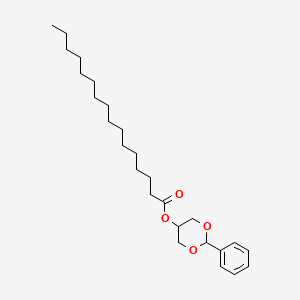 molecular formula C26H42O4 B13414862 Hexadecanoic acid, 2-phenyl-1,3-dioxan-5-yl ester 
