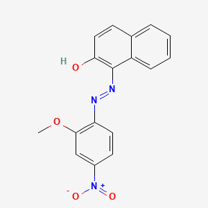 molecular formula C17H13N3O4 B13414950 1-[(2-Methoxy-4-nitrophenyl)diazenyl]naphthalen-2-ol CAS No. 6410-21-5