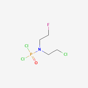 molecular formula C4H8Cl3FNOP B13415029 Phosphoramidic dichloride, N-(2-chloroethyl)-N-(2-fluoroethyl)- CAS No. 5001-31-0