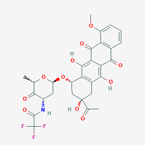 molecular formula C29H26F3NO11 B13415050 4'-Keto-N-(trifluoroacetyl)daunorubicin 