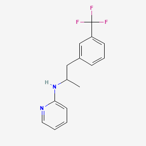 molecular formula C15H15F3N2 B13415069 alpha-Methyl-N-(2-pyridyl)-m-trifluoromethylphenethylamine CAS No. 73758-33-5