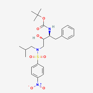 molecular formula C25H35N3O7S B13415072 tert-Butyl (2S,3S)-3-hydroxy-4-(N-isobutyl-4nitrophenylsulfonamido)-1-phenylbutan-2-ylcarbamate 