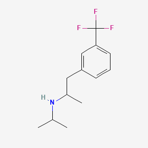 molecular formula C13H18F3N B13415137 N-Isopropyl-alpha-methyl-m-trifluoromethylphenethylamine CAS No. 51353-04-9