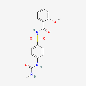 molecular formula C16H17N3O5S B13415143 Metcamifen CAS No. 129531-12-0