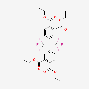 molecular formula C27H26F6O8 B13415247 Tetraethyl 4,4'-(2,2,2-trifluoro-1-(trifluoromethyl)ethylidene)bisphthalate CAS No. 67846-42-8