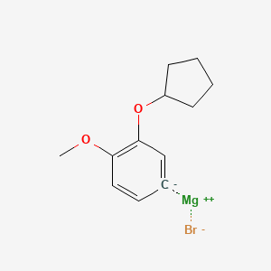 molecular formula C12H15BrMgO2 B13415275 magnesium;1-cyclopentyloxy-2-methoxybenzene-5-ide;bromide 