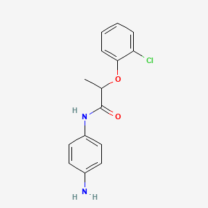 molecular formula C15H15ClN2O2 B1341528 N-(4-aminophenyl)-2-(2-chlorophenoxy)propanamide CAS No. 954261-60-0