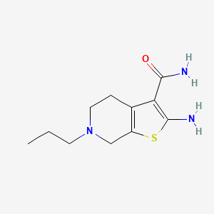 molecular formula C11H17N3OS B1341530 2-Amino-6-propyl-4,5,6,7-tetrahydrothieno[2,3-c]pyridine-3-carboxamide CAS No. 893758-48-0