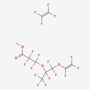 molecular formula C11H3F17O4 B13415374 Methyl 2,2,3,3-tetrafluoro-3-[1,1,1,2,3,3-hexafluoro-3-(1,2,2-trifluoroethenoxy)propan-2-yl]oxypropanoate;1,1,2,2-tetrafluoroethene CAS No. 63863-44-5