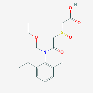 molecular formula C16H23NO5S B13415433 Acetic acid, 2-[[2-[(ethoxymethyl)(2-ethyl-6-methylphenyl)amino]-2-oxoethyl]sulfinyl]- CAS No. 618113-86-3