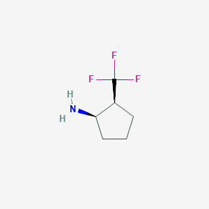 molecular formula C6H10F3N B13415507 rac-(1R,2S)-2-(trifluoromethyl)cyclopentan-1-amine 