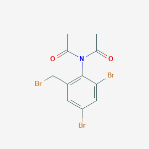 molecular formula C11H10Br3NO2 B13415544 2-Diacetylamino-3,5-dibromobenzyl bromide CAS No. 32184-10-4
