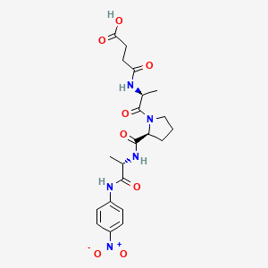 molecular formula C21H27N5O8 B13415576 Suc-Ala-Pro-Ala-pNA CAS No. 72682-79-2