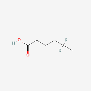 molecular formula C6H12O2 B13415587 Hexanoic-5,5-d2 acid 