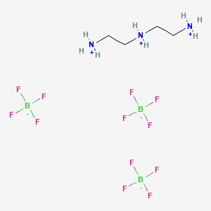 molecular formula C4H16B3F12N3 B13415592 N-(2-Ammonioethyl)ethylenediammonium tris[tetrafluoroborate(1-)] CAS No. 68025-47-8