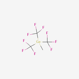 molecular formula C4H3F9Ge B13415649 Methyltris(trifluoromethyl)germane CAS No. 66348-19-4
