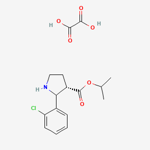 molecular formula C16H20ClNO6 B1341566 isopropyl (3S)-2-(2-chlorophenyl)-3-pyrrolidinecarboxylate oxalate CAS No. 1214634-29-3