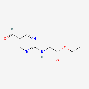 Ethyl N-(5-formylpyrimidin-2-YL)glycinate