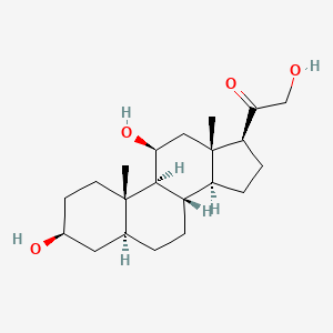 molecular formula C21H34O4 B13415685 Allopregnane-3beta,11beta,21-triol-20-one CAS No. 516-16-5