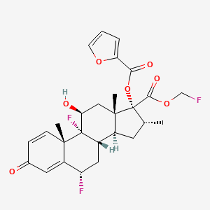molecular formula C27H29F3O7 B13415738 Fluticasone 2-(Fluorooxy)acetyl Furan-2-carboxylic Acid 