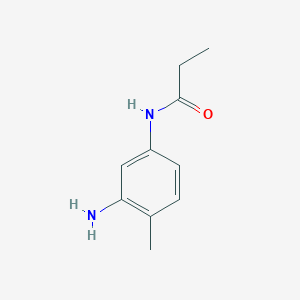 molecular formula C10H14N2O B1341579 N-(3-amino-4-methylphenyl)propanamide CAS No. 65999-78-2