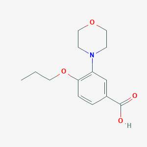 molecular formula C14H19NO4 B1341581 3-Morpholin-4-YL-4-propoxy-benzoic acid CAS No. 946710-86-7