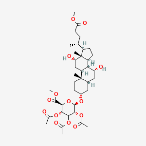 molecular formula C38H58O14 B13415837 Cholane b-D-glucopyranosiduronic Acid Derivative 